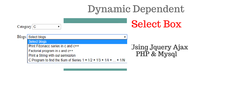 Bind DropDown Using jQuery AJAX, MYSQL and PHP